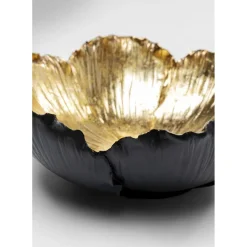 Coupe Décorative Flower Bloom Noir-Dore O25Cm