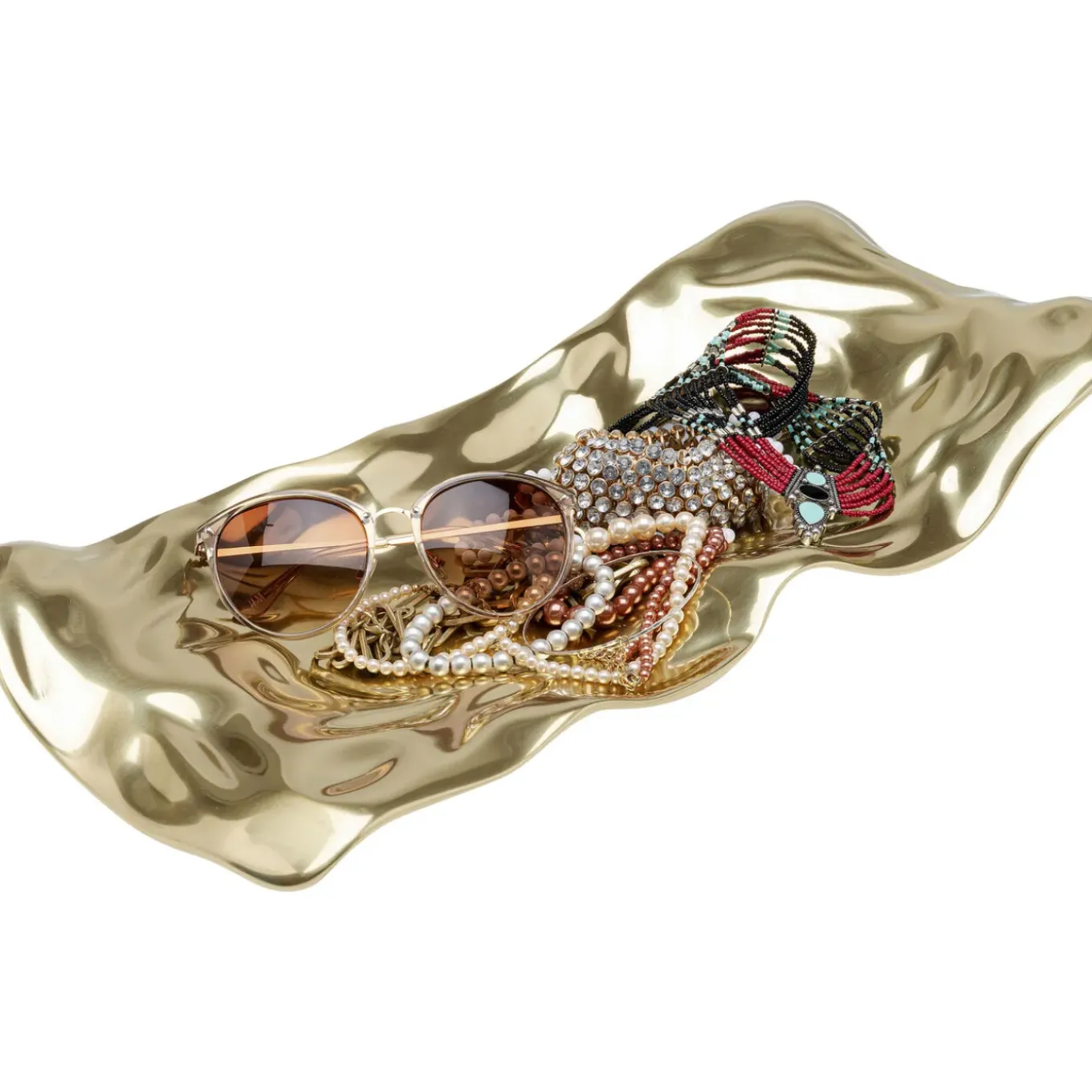 Coupe Décorative Jade Dore 48X22Cm