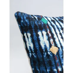 Coussin Desna Patchwork Bleu 60X35Cm