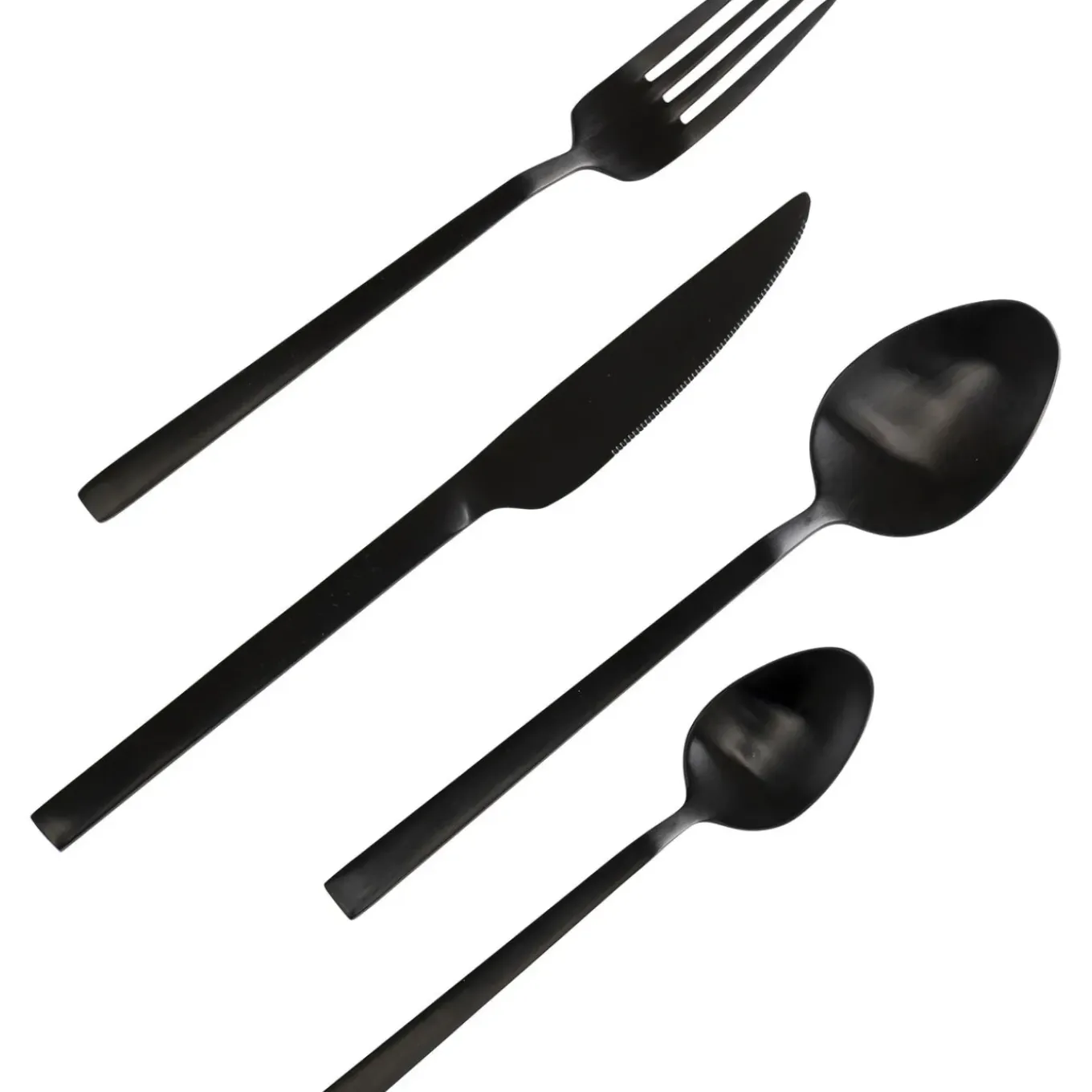Couverts Gloria Noir (16-Pcs)