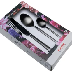 Couverts Gloria Noir (16-Pcs)