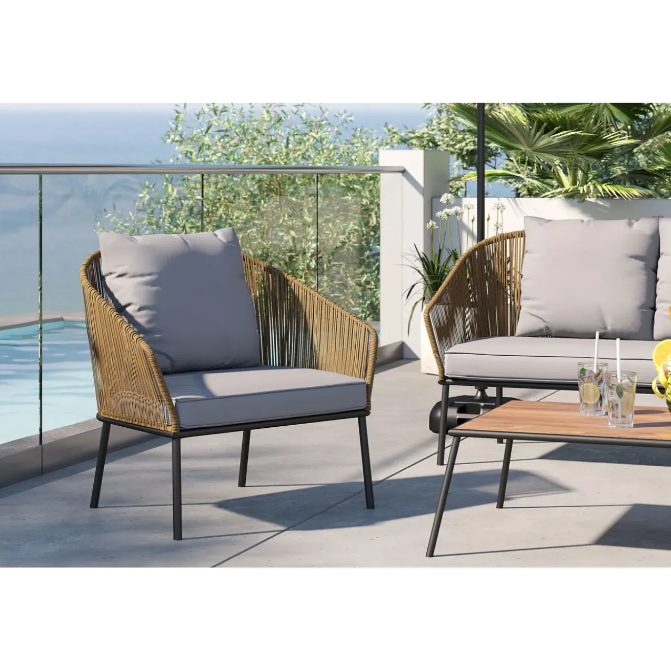 Ensemble De Sieges Elba Nature Cinque (4-Pcs)