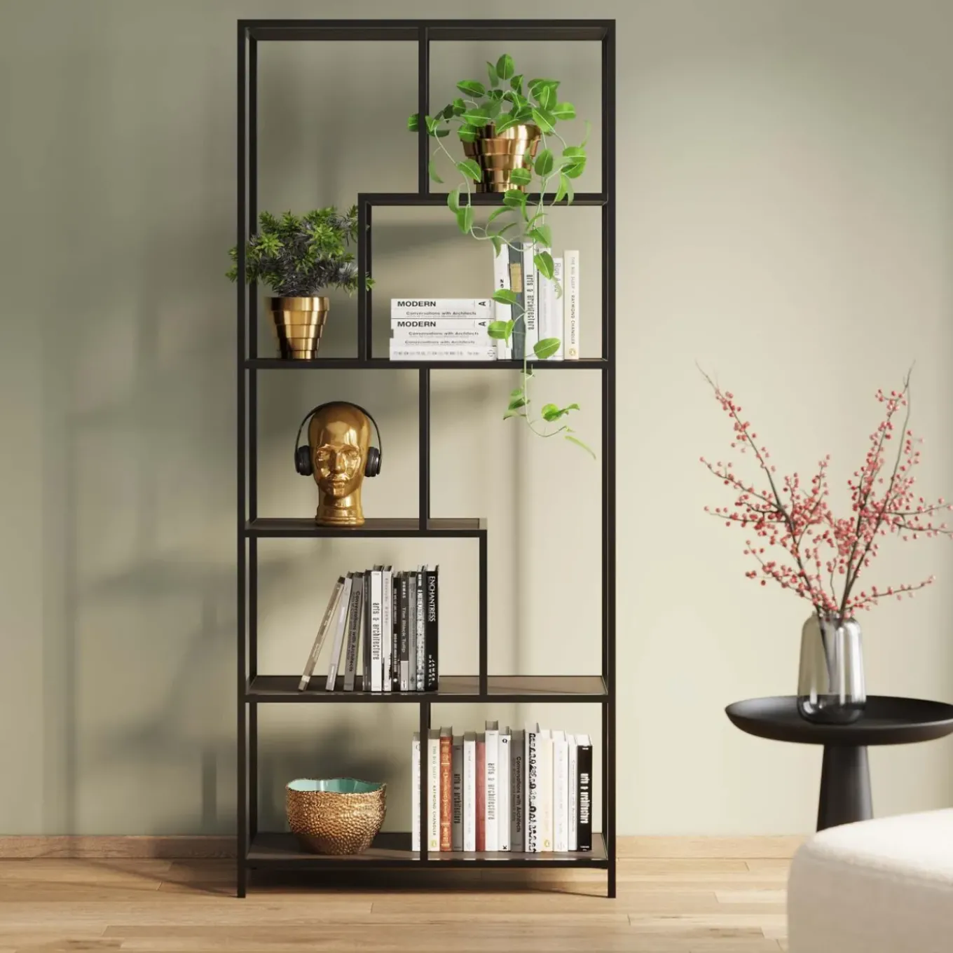 Etagere Loftie Noir 77X185Cm