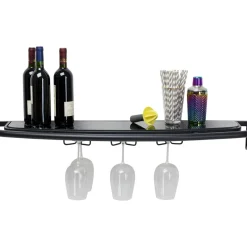 Etagere Murale Treviso Noir 120X10Cm