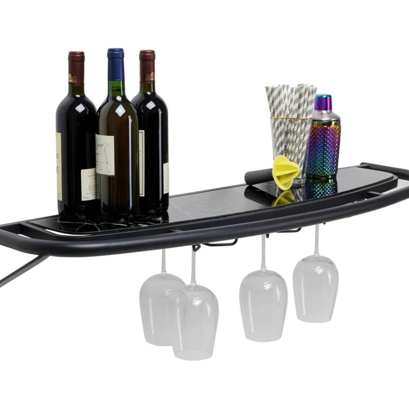 Etagere Murale Treviso Noir 120X10Cm