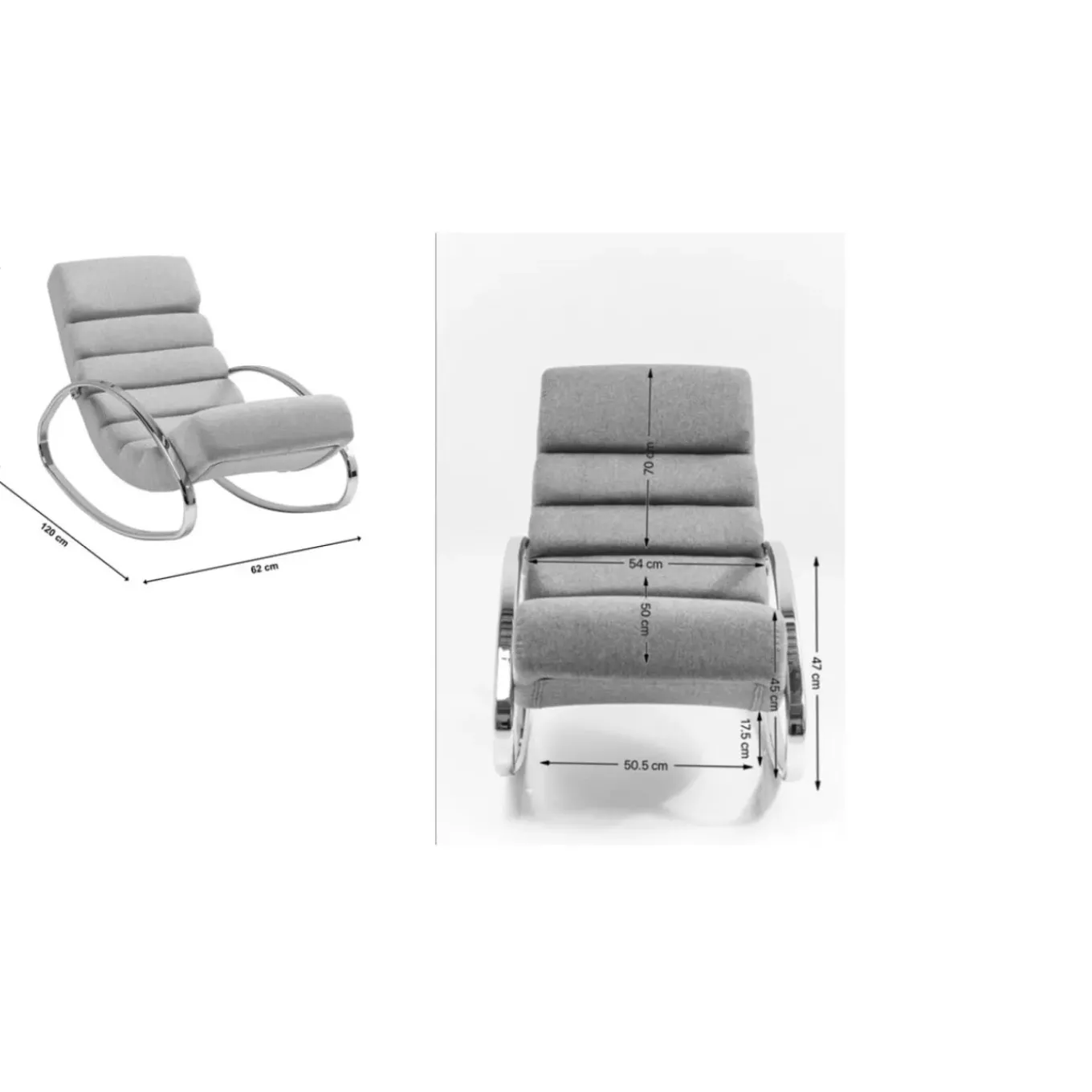 Fauteuil À Bascule Manhattan Grey Beige