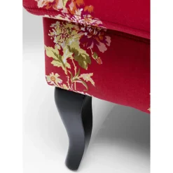Fauteuil À Oreilles Patchwork Rouge