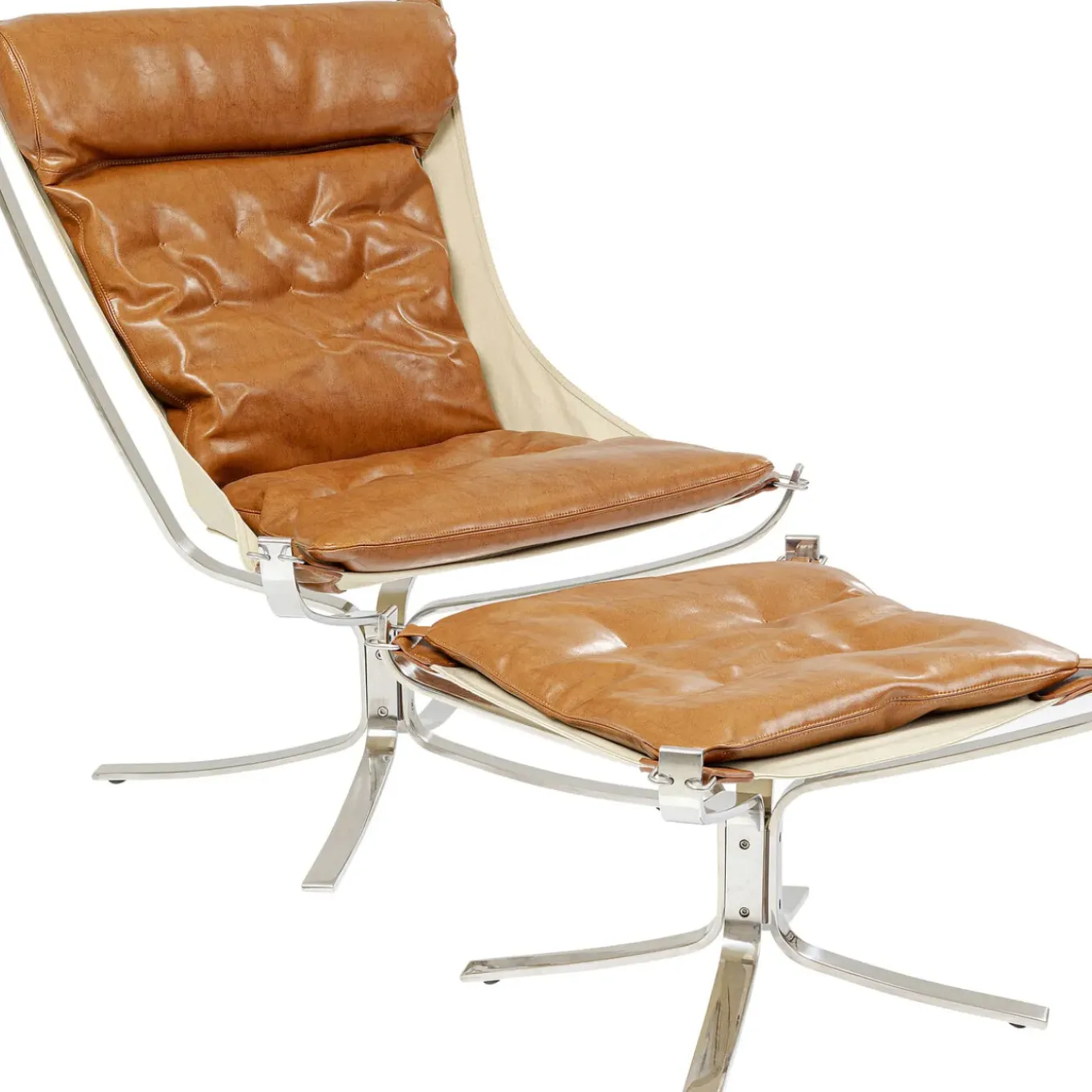 Fauteuil Avec Tabouret Washington Marron