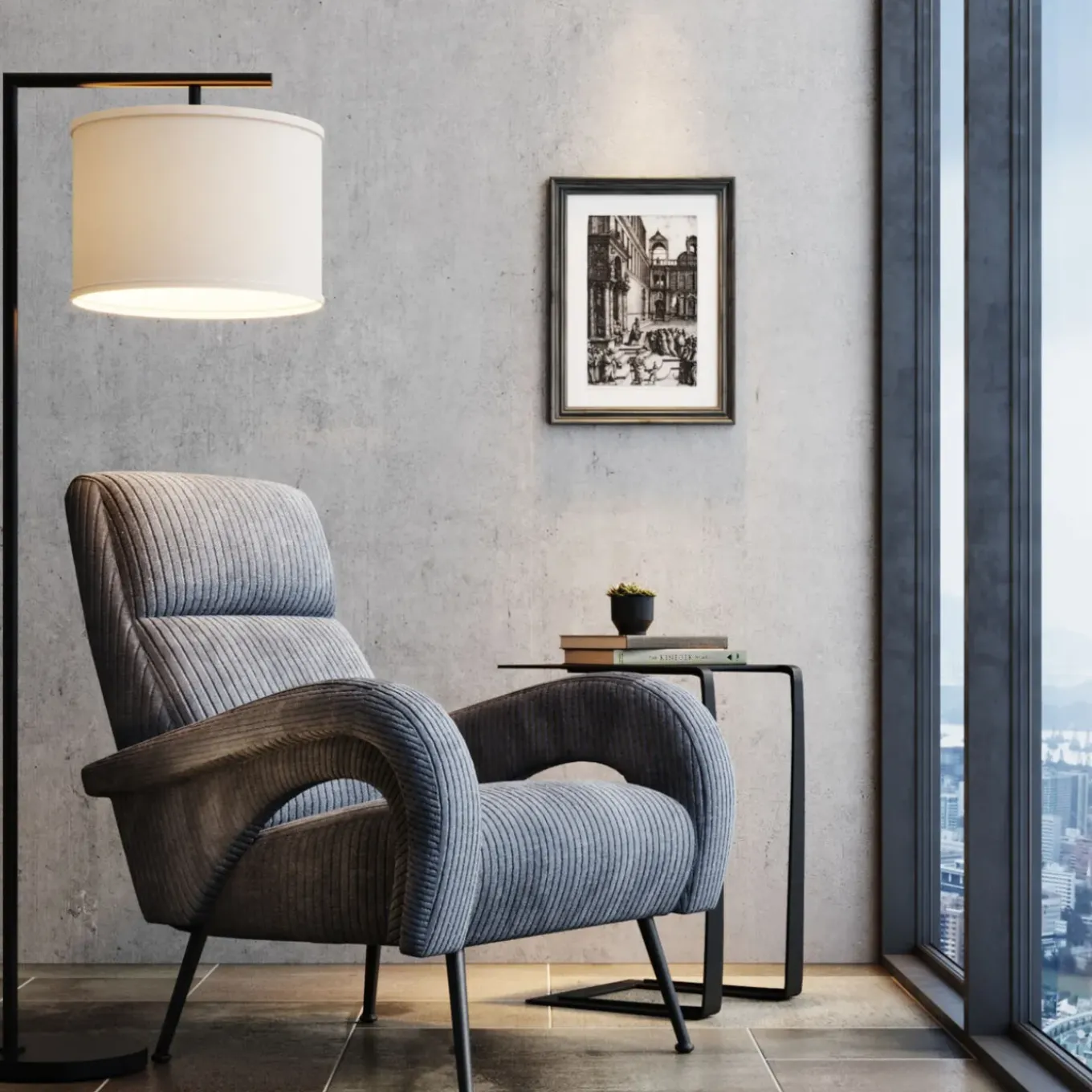 Fauteuil Berat Gris