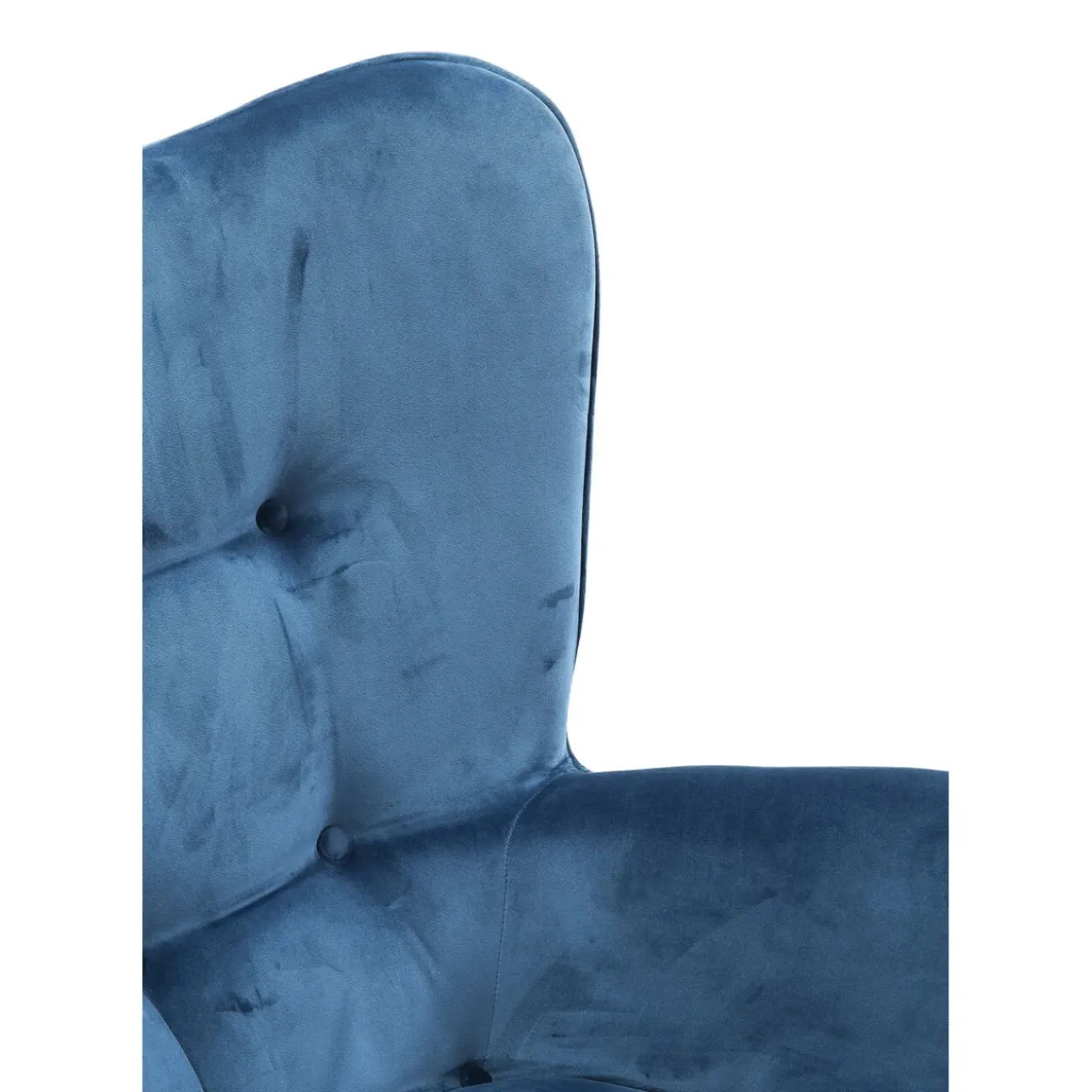 Fauteuil Black Vicky Velours Petrole