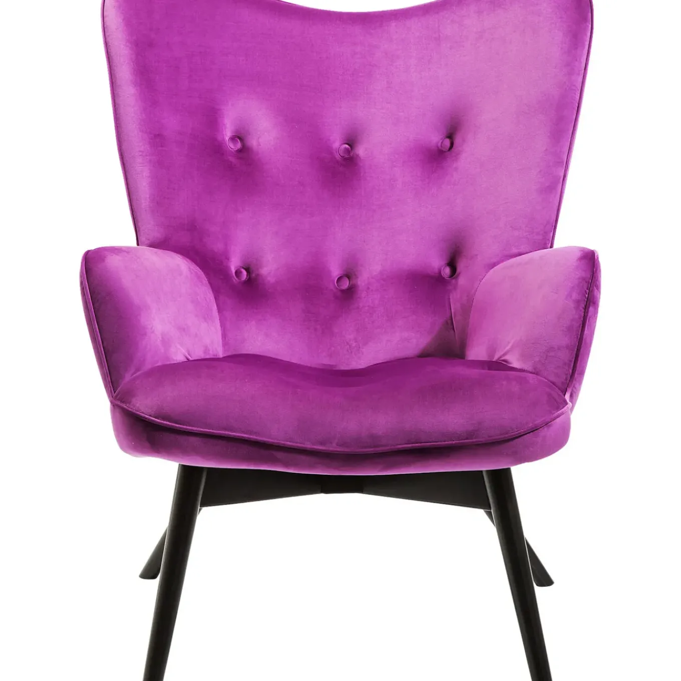 Fauteuil Black Vicky Velours Violet