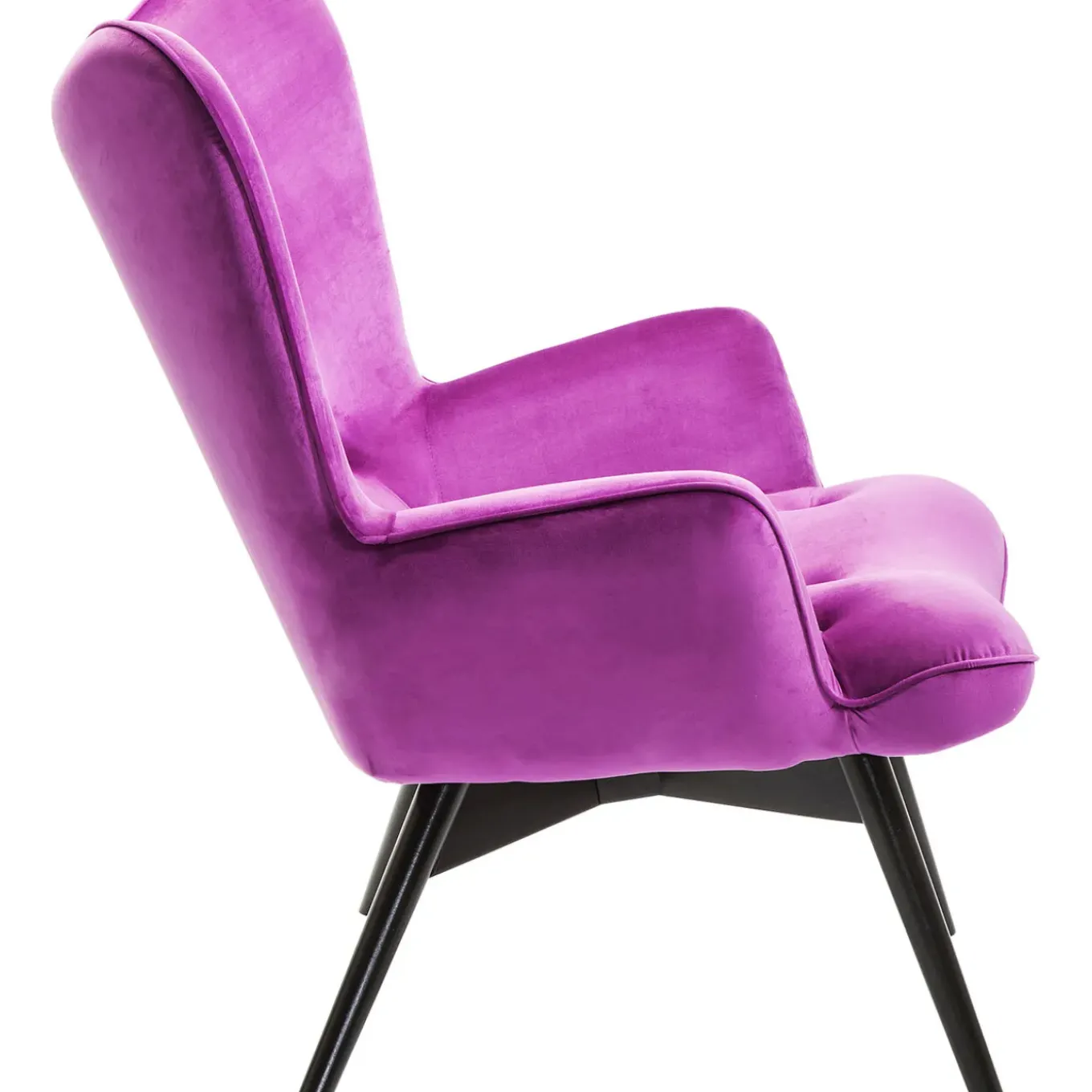 Fauteuil Black Vicky Velours Violet