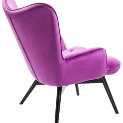 Fauteuil Black Vicky Velours Violet