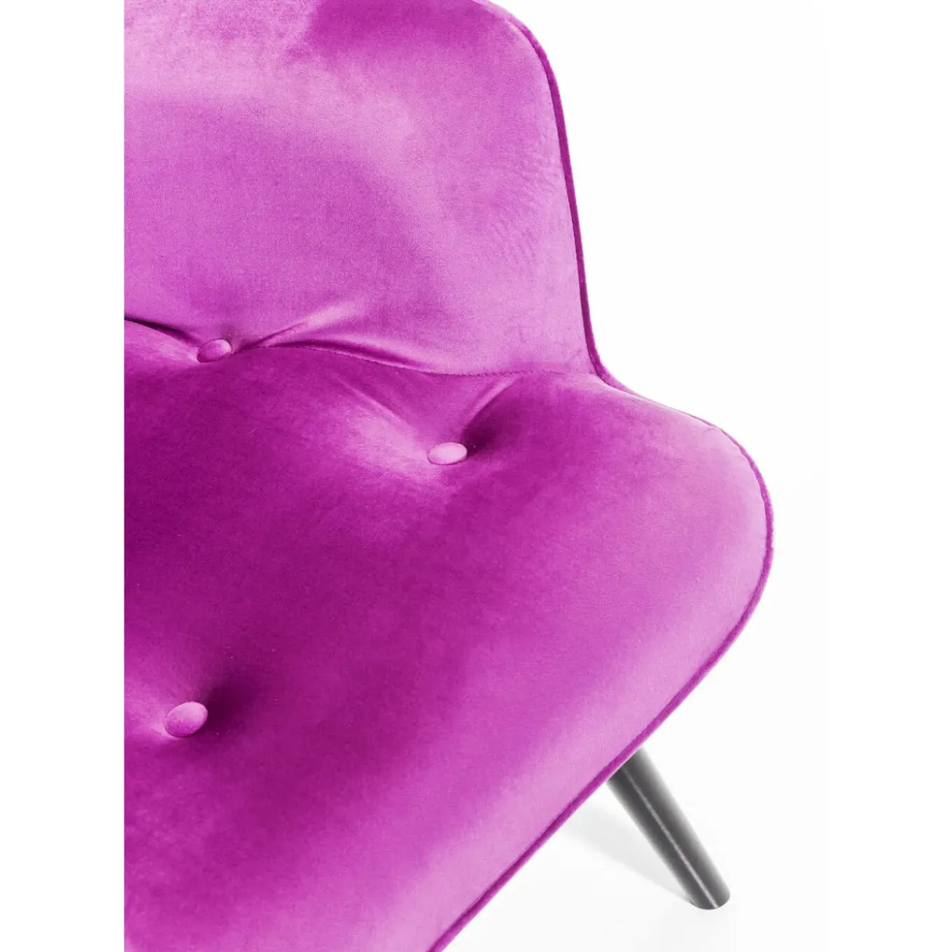 Fauteuil Black Vicky Velours Violet