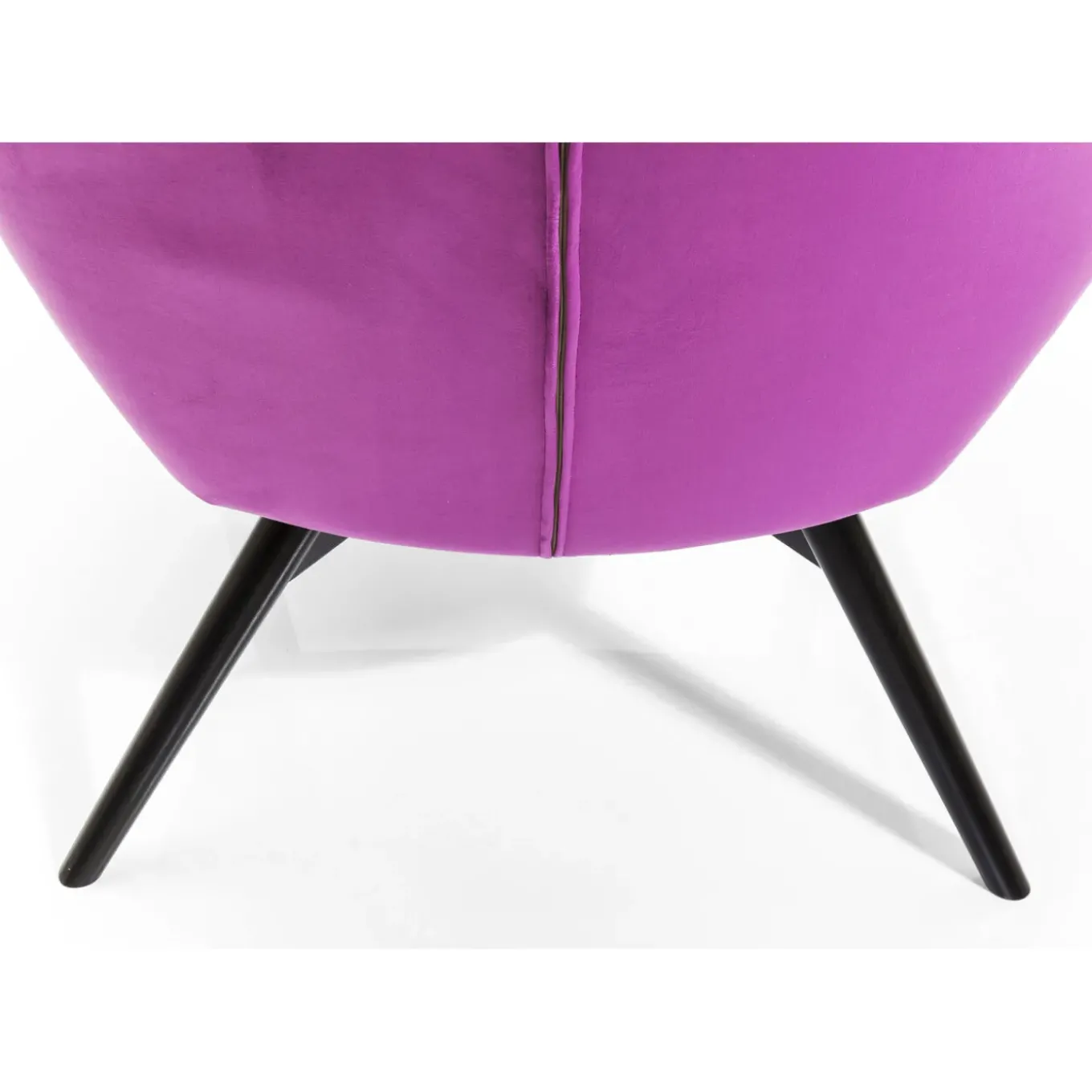 Fauteuil Black Vicky Velours Violet