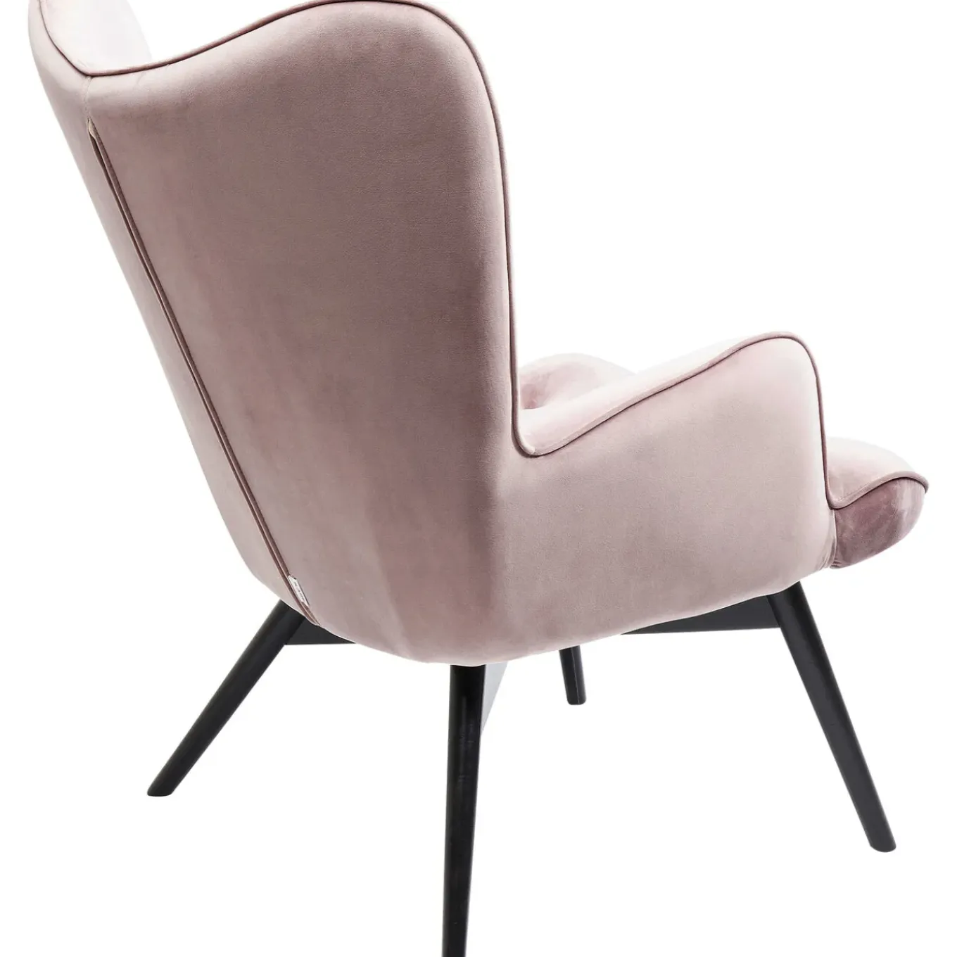 Fauteuil Black Vicky Velours Rose