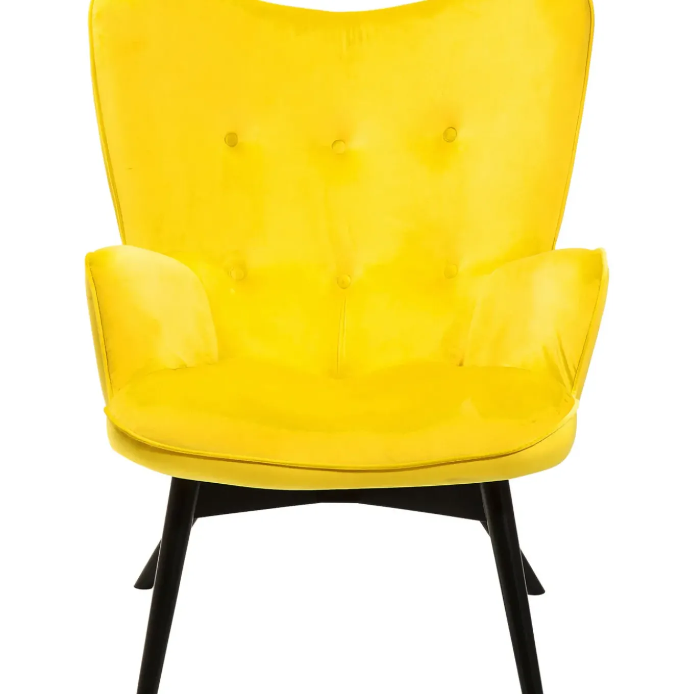 Fauteuil Black Vicky Velours Jaune