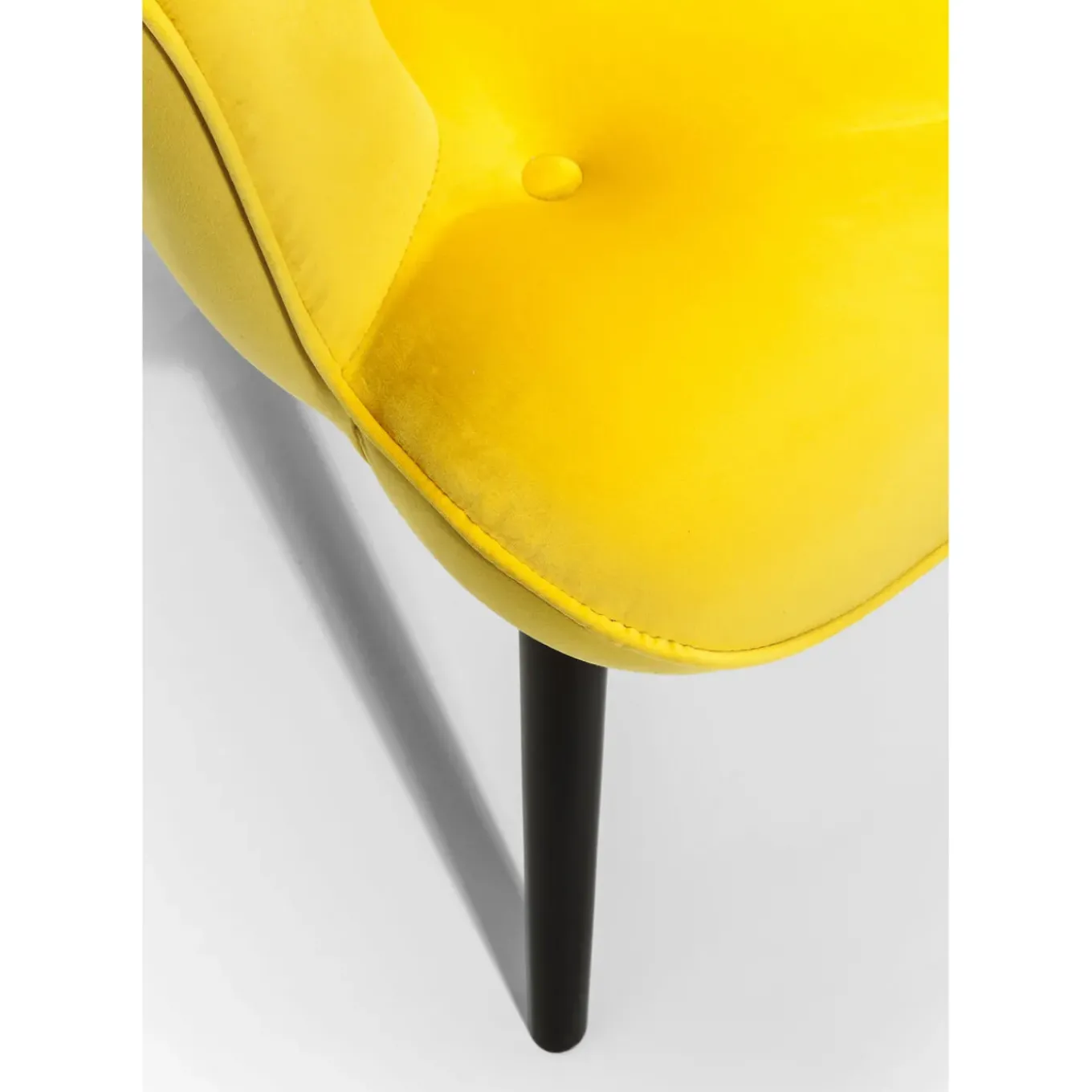 Fauteuil Black Vicky Velours Jaune