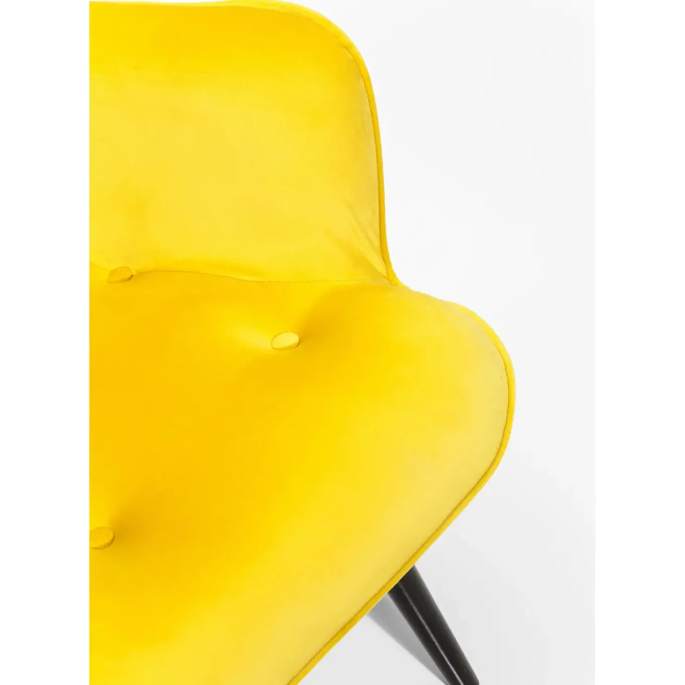 Fauteuil Black Vicky Velours Jaune