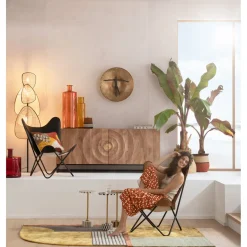 Fauteuil California Cuir Marron