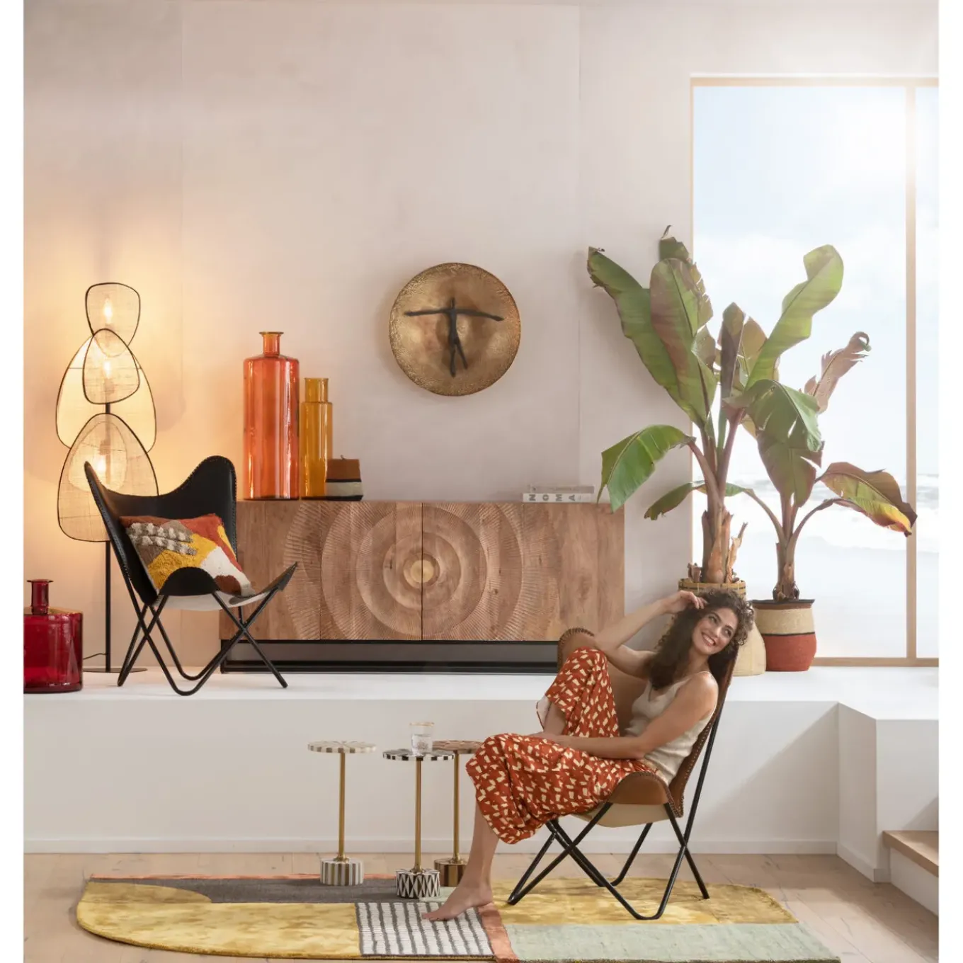 Fauteuil California Cuir Marron