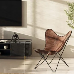 Fauteuil California Cuir Marron Fonce