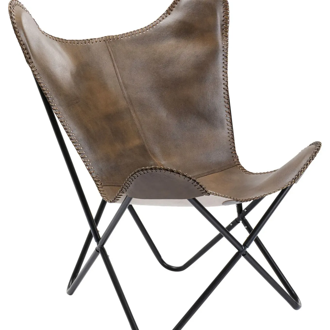 Fauteuil California Cuir Marron Fonce