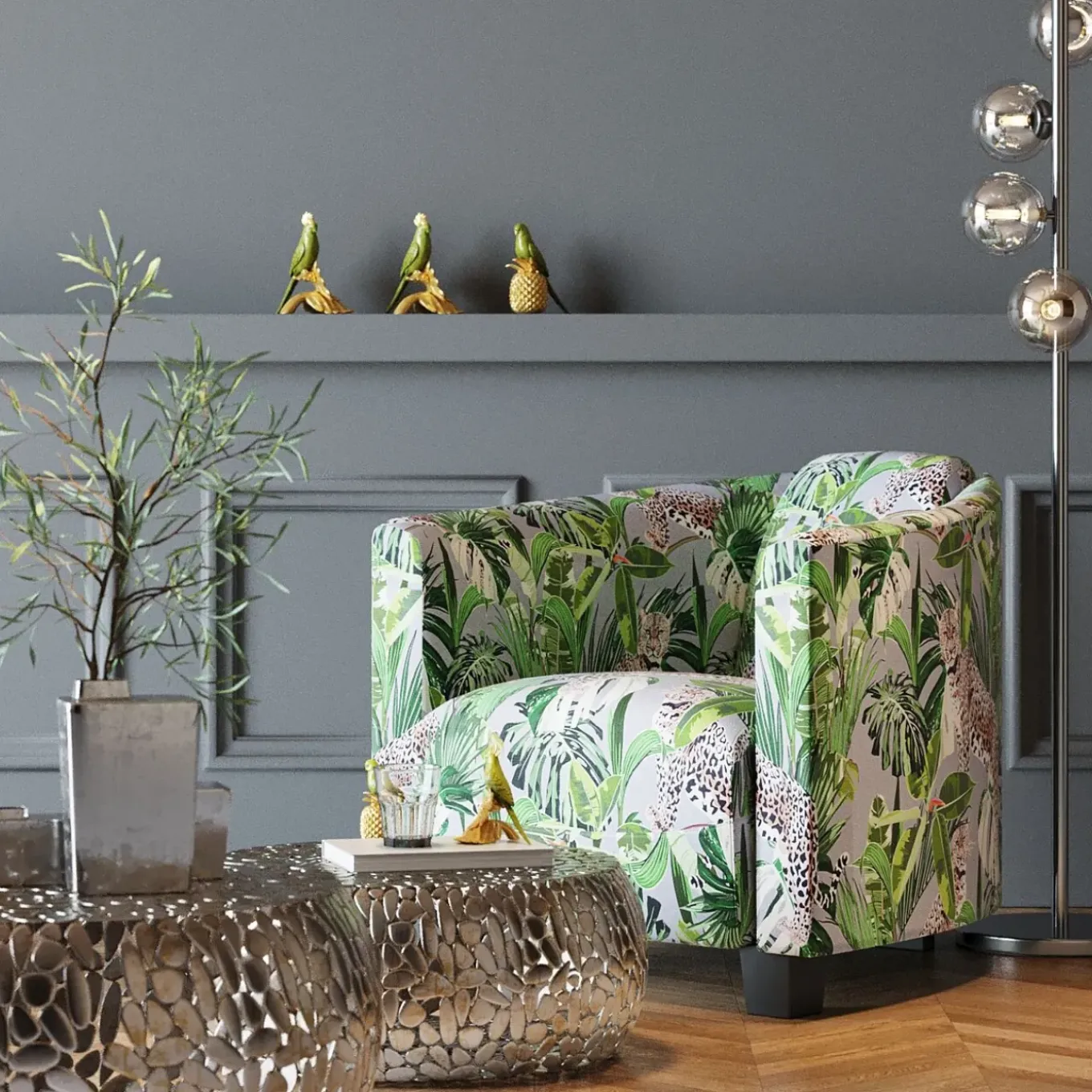Fauteuil Cigar Lounge Jungle Vert