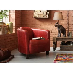 Fauteuil Cigar Lounge Rouge