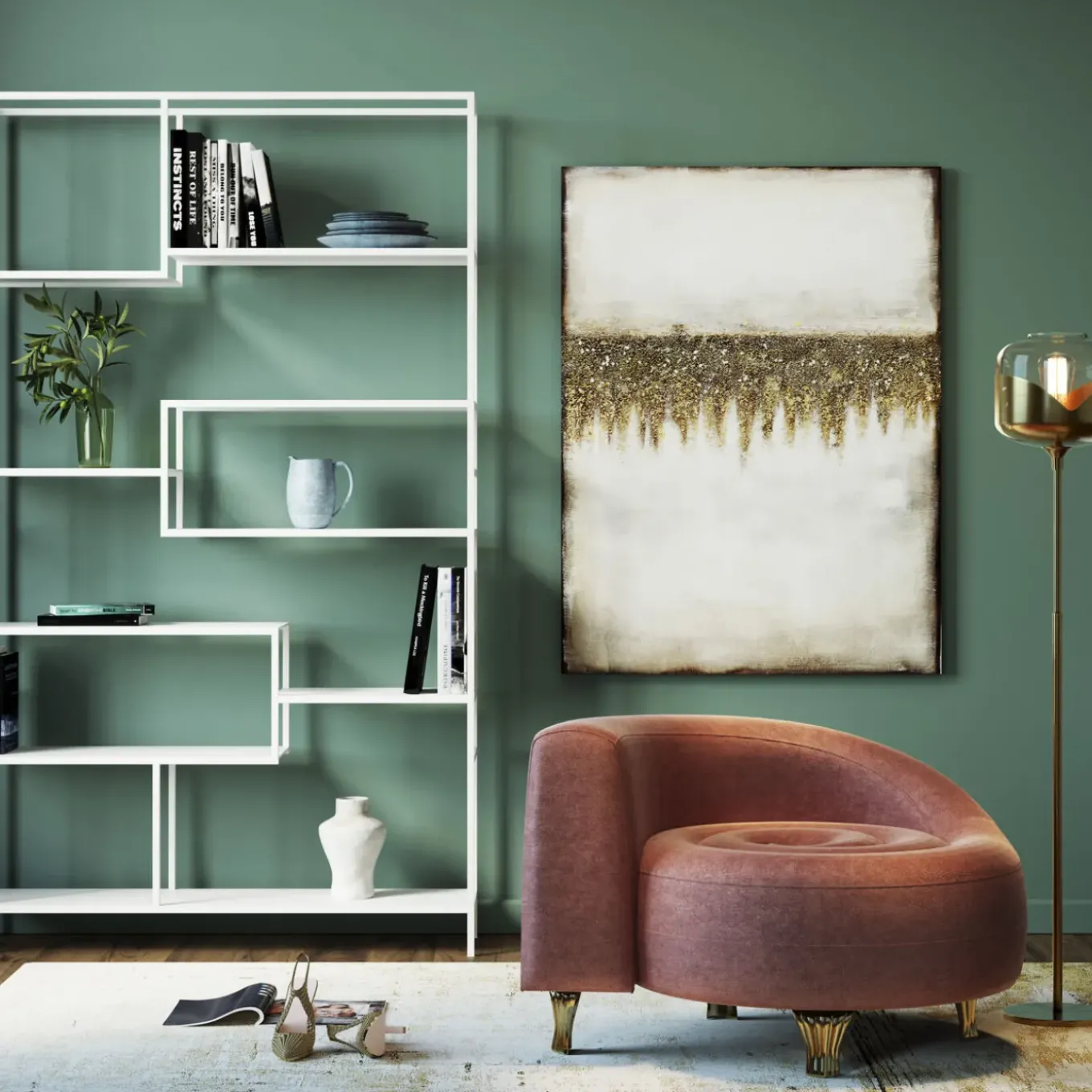 Fauteuil Lofty Snake Mauve