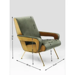 Fauteuil Luna Haut Dossier Vert