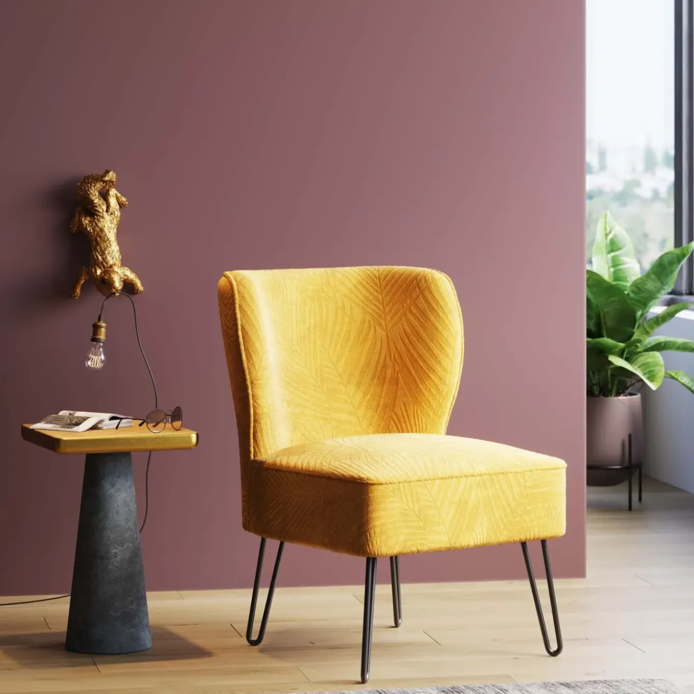 Fauteuil Palm Springs Jaune