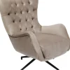 Fauteuil Pivotant Bellissima Velours Beige