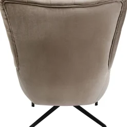 Fauteuil Pivotant Bellissima Velours Beige
