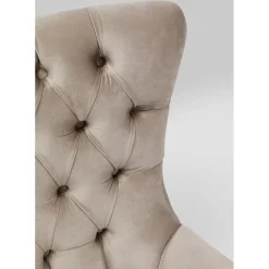 Fauteuil Pivotant Bellissima Velours Beige