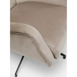 Fauteuil Pivotant Bellissima Velours Beige