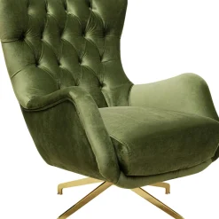 Fauteuil Pivotant Bellissima Velours Vert