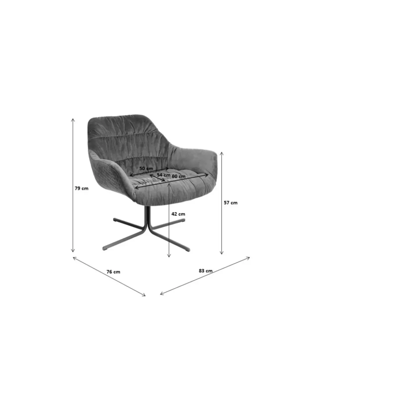 Fauteuil Pivotant Bristol Jaune
