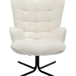 Fauteuil Pivotant Oscar Boucle Creme