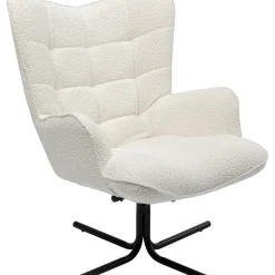 Fauteuil Pivotant Oscar Boucle Creme
