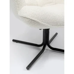 Fauteuil Pivotant Oscar Boucle Creme