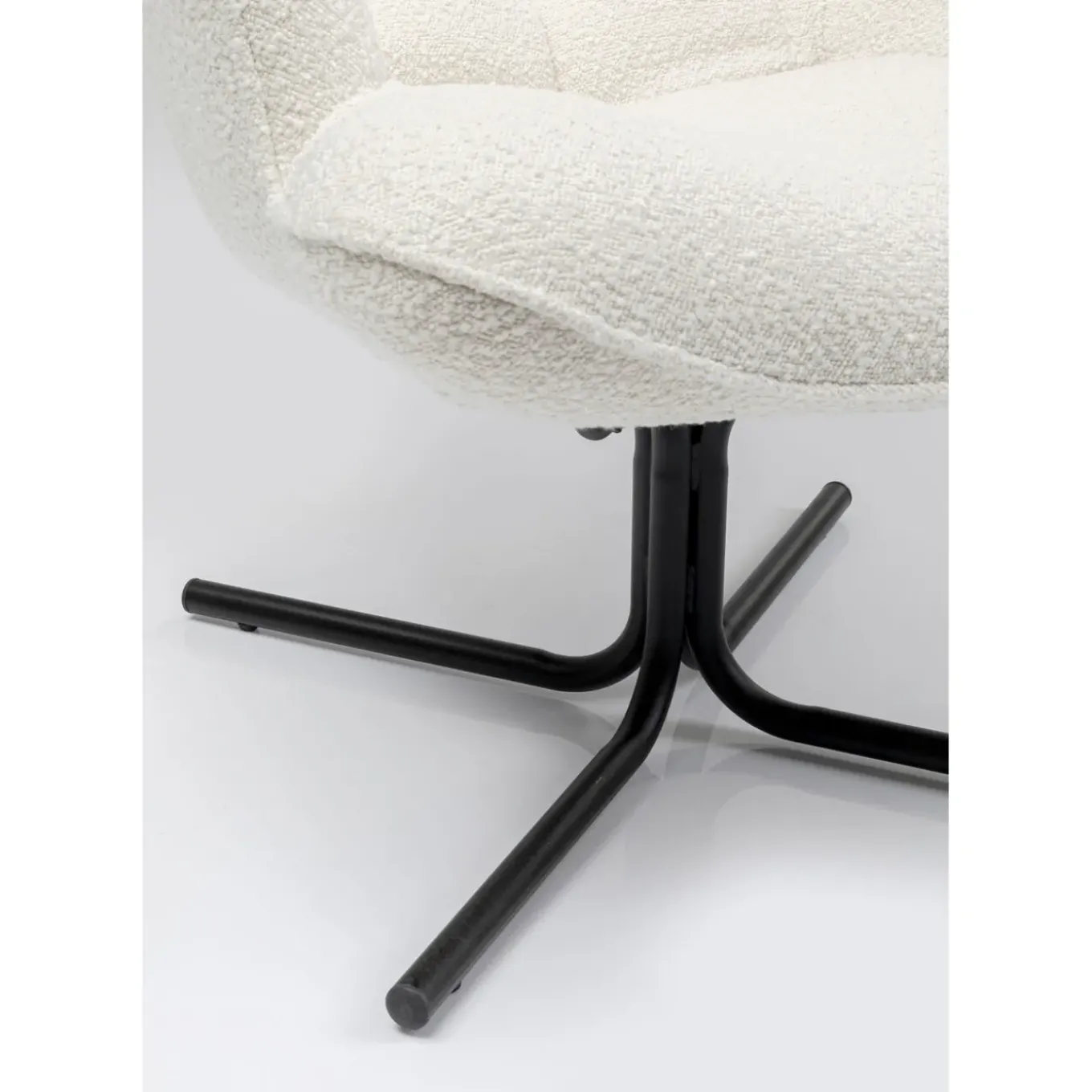 Fauteuil Pivotant Oscar Boucle Creme