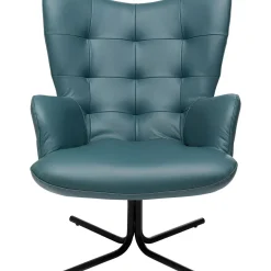 Fauteuil Pivotant Oscar Cuir Bleu