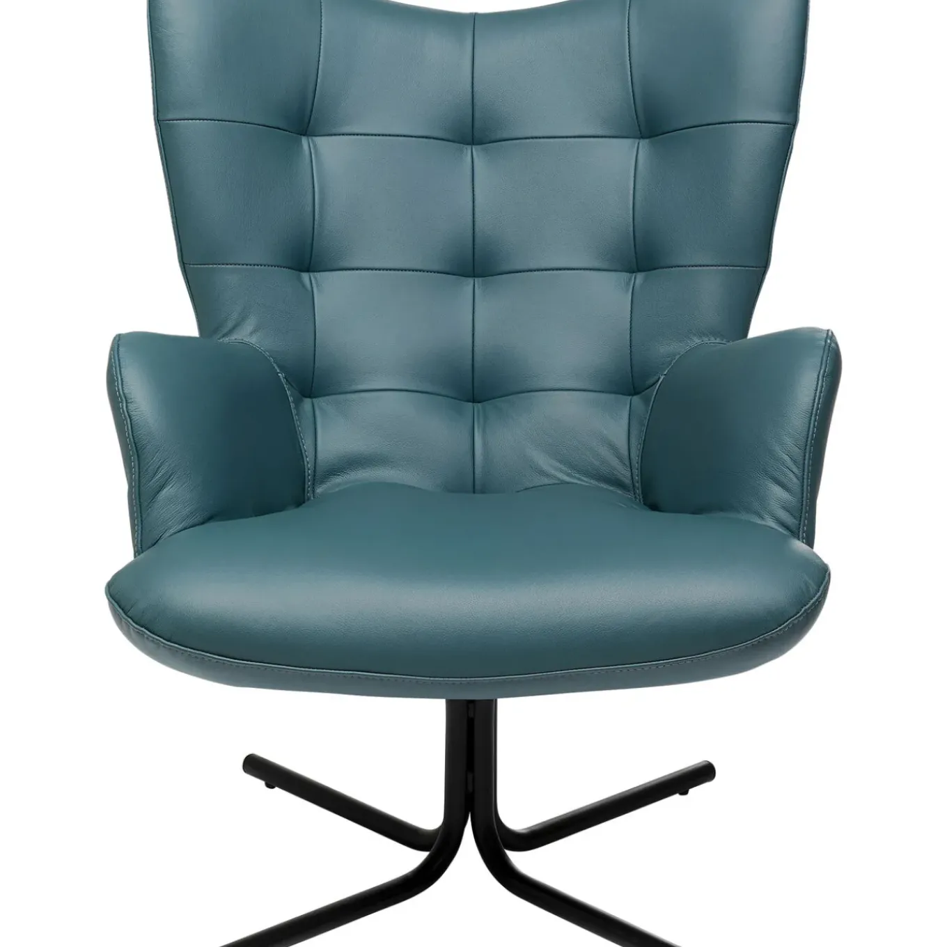 Fauteuil Pivotant Oscar Cuir Bleu