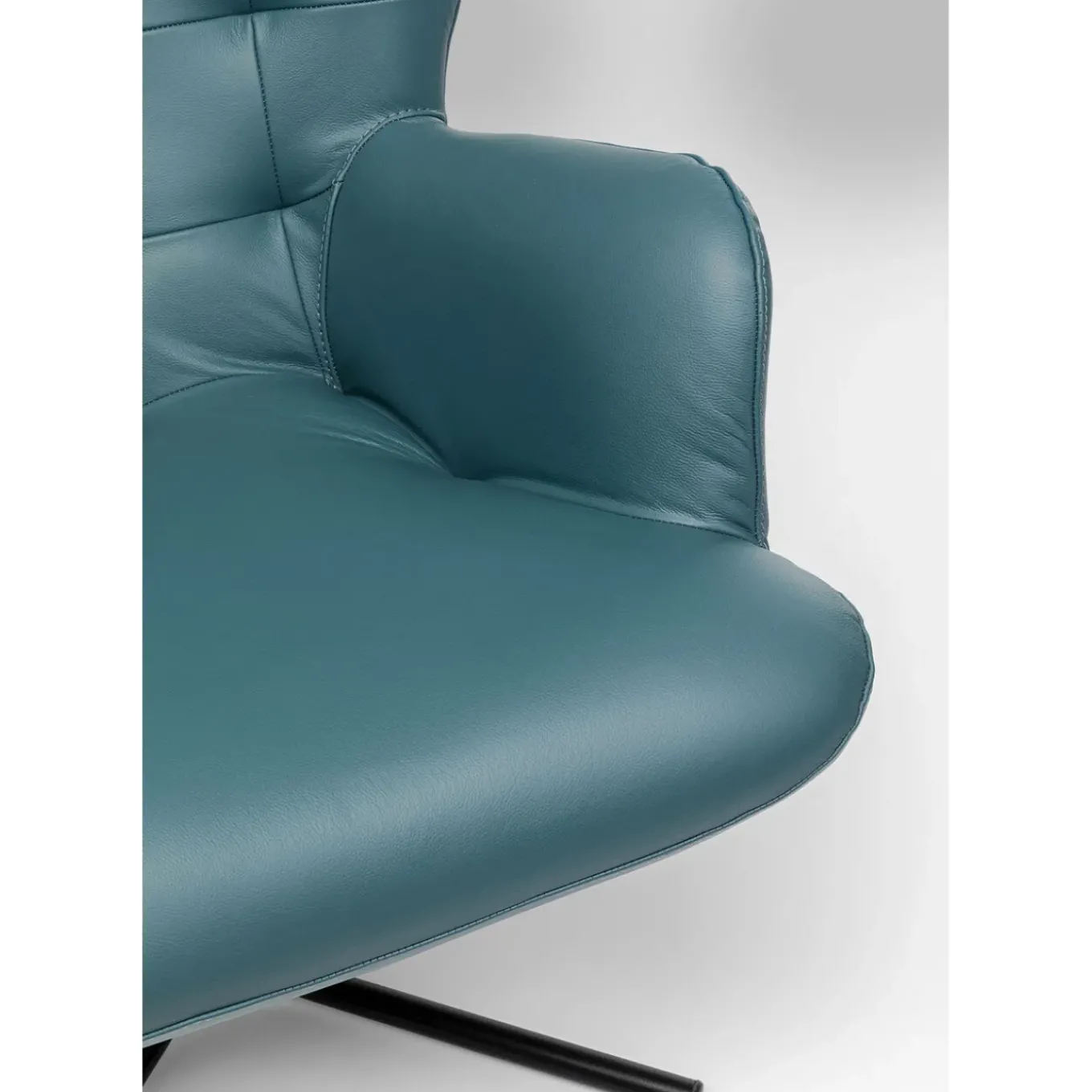 Fauteuil Pivotant Oscar Cuir Bleu
