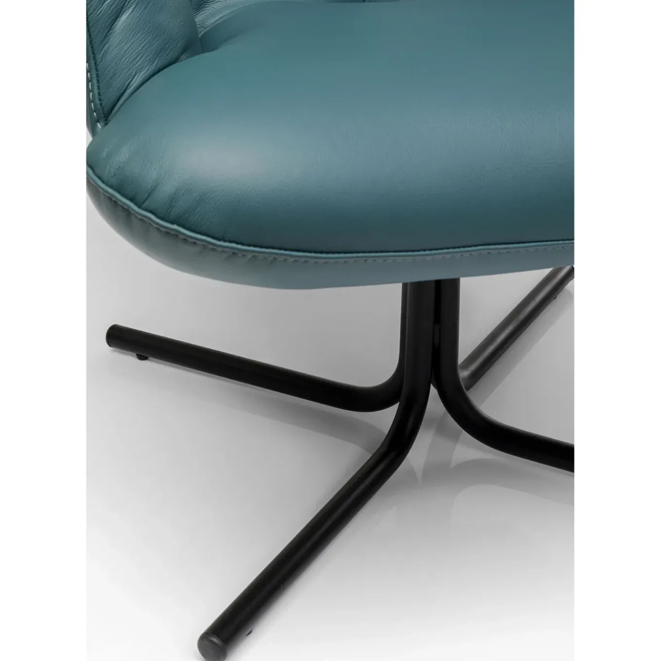 Fauteuil Pivotant Oscar Cuir Bleu