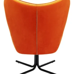 Fauteuil Pivotant Oscar Velours Orange