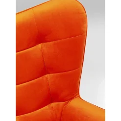 Fauteuil Pivotant Oscar Velours Orange