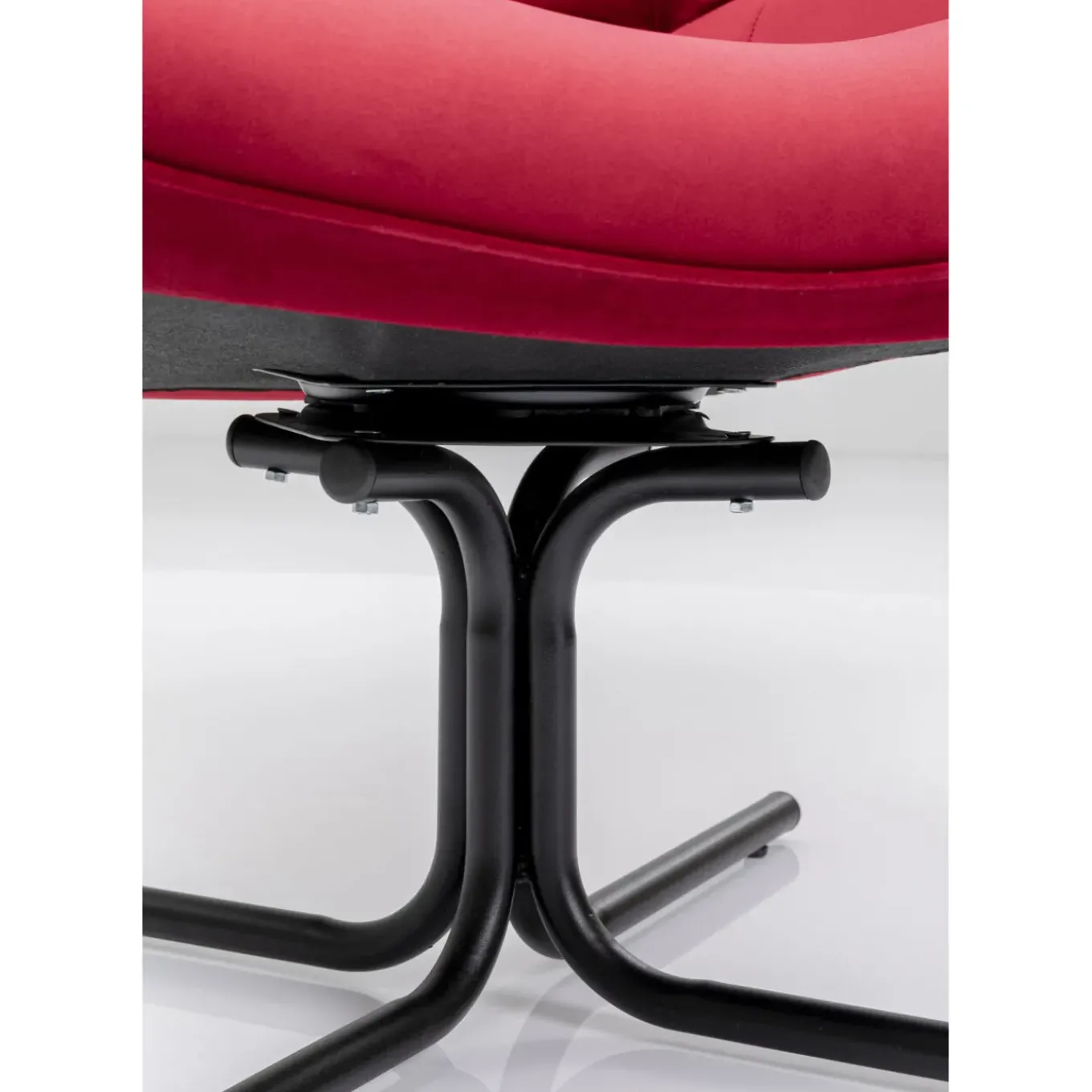 Fauteuil Pivotant Oscar Velours Rouge