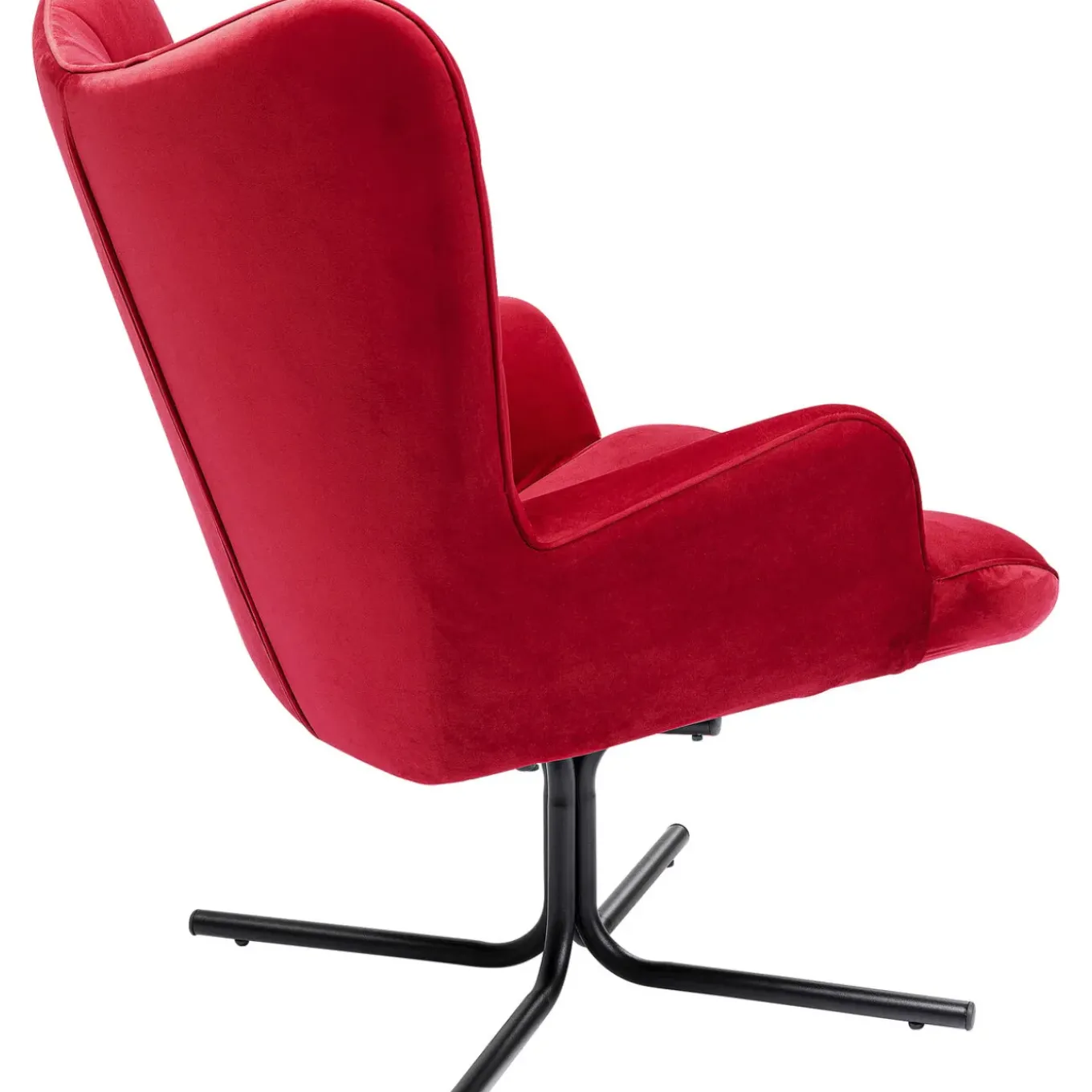 Fauteuil Pivotant Oscar Velours Rouge